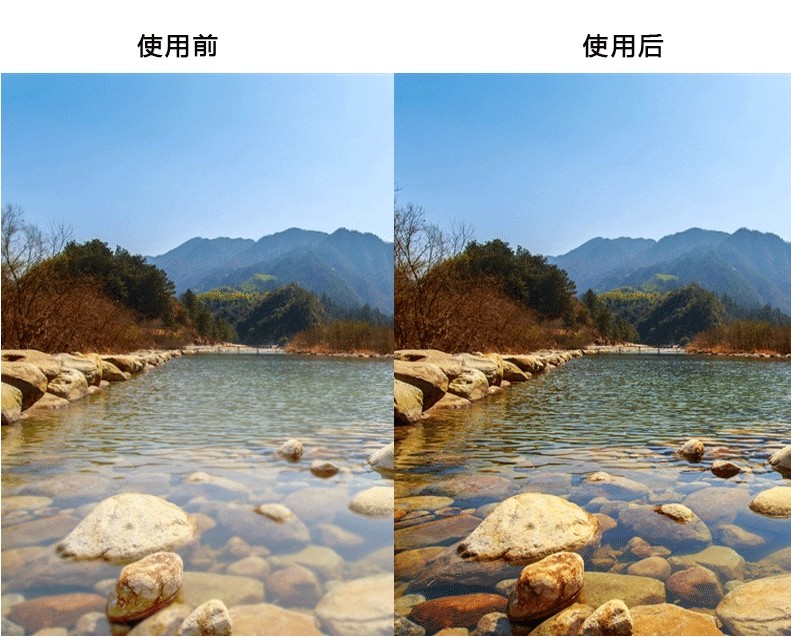 單反相機(jī)前偏振濾鏡效果